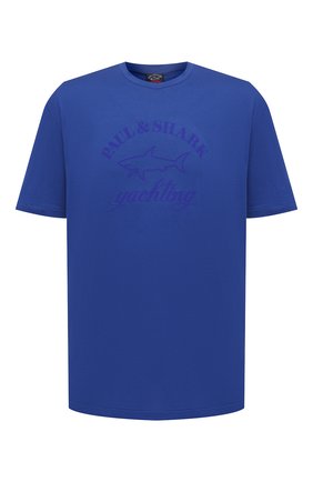 Мужская хлопковая футболка PAUL&SHARK синего цвета по цене 15150 руб., арт. C0P1007/C00/3XL-6XL | Фото 1 Мужская хлопковая футболка PAUL&SHARK синего цвета, арт. C0P1007/C00/3XL-6XL | Фото 1