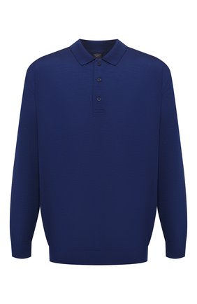 Мужское шерстяное поло PAUL&SHARK синего цвета по цене 35150 руб., арт. C0P1050/FLV/3XL-6XL | Фото 1 Мужское шерстяное поло PAUL&SHARK синего цвета, арт. C0P1050/FLV/3XL-6XL | Фото 1