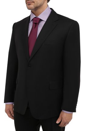 Мужской шерстяной костюм CANALI черного цвета по цене 143500 руб., арт. 11280/10/AA00099/60-64 | Фото 2 Мужской шерстяной костюм CANALI черного цвета, арт. 11280/10/AA00099/60-64 | Фото 2