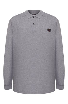 Мужское хлопковое поло PAUL&SHARK серого цвета по цене 0 руб., арт. C0P1001/C00/3XL-6XL | Фото 1 Мужское хлопковое поло PAUL&SHARK серого цвета, арт. C0P1001/C00/3XL-6XL | Фото 1 (Материал внешний: Хлопок; Рукава: Длинные; Стили: Кэжуэл; Длина (для топов): Удлиненные; Застежка: Пуговицы)