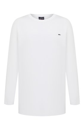 Мужская хлопковый лонгслив PAUL&SHARK белого цвета по цене 13750 руб., арт. C0P1093/C00/3XL-6XL | Фото 1 Мужская хлопковый лонгслив PAUL&SHARK белого цвета, арт. C0P1093/C00/3XL-6XL | Фото 1