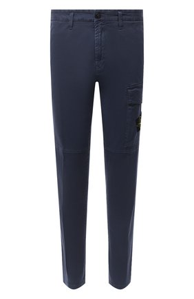 Мужской хлопковые брюки STONE ISLAND темно-синего цвета по цене 25750 руб., арт. 7315312L1 | Фото 1 Мужской хлопковые брюки STONE ISLAND темно-синего цвета, арт. 7315312L1 | Фото 1
