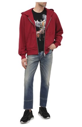 Мужская хлопковая толстовка AMIRI красного цвета по цене 84950 руб., арт. W0M02722TE | Фото 2 Мужская хлопковая толстовка AMIRI красного цвета, арт. W0M02722TE | Фото 2