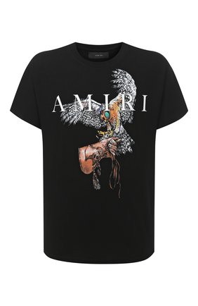 Мужская хлопковая футболка AMIRI черного цвета по цене 35050 руб., арт. W0M03556CJ | Фото 1 Мужская хлопковая футболка AMIRI черного цвета, арт. W0M03556CJ | Фото 1