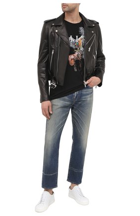 Мужская хлопковая футболка AMIRI черного цвета по цене 35050 руб., арт. W0M03556CJ | Фото 2 Мужская хлопковая футболка AMIRI черного цвета, арт. W0M03556CJ | Фото 2