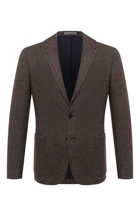 Мужской пиджак из хлопка и шерсти CORNELIANI коричневого цвета по цене 85300 руб., арт. 86X213-0816810/90 | Фото 1 Мужской пиджак из хлопка и шерсти CORNELIANI коричневого цвета, арт. 86X213-0816810/90 | Фото 1