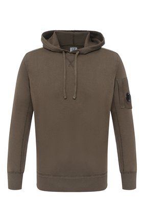 Мужской хлопковое худи C.P. COMPANY хаки цвета по цене 19600 руб., арт. 09CMKN123A-005805G | Фото 1 Мужской хлопковое худи C.P. COMPANY хаки цвета, арт. 09CMKN123A-005805G | Фото 1