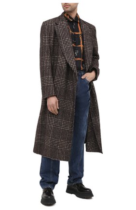 Мужской шерстяное пальто DOLCE & GABBANA коричневого цвета по цене 298000 руб., арт. G024HT/FQMHZ | Фото 2 Мужской шерстяное пальто DOLCE & GABBANA коричневого цвета, арт. G024HT/FQMHZ | Фото 2