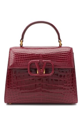 Женская сумка valentino garavani vsling из кожи аллигатора VALENTINO бордового цвета по цене 1320000 руб., арт. UW2B0F53/XDE/AMIS | Фото 1 Женская сумка valentino garavani vsling из кожи аллигатора VALENTINO бордового цвета, арт. UW2B0F53/XDE/AMIS | Фото 1