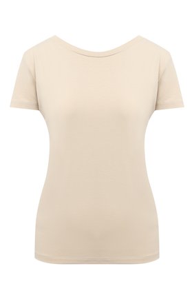Женская хлопковая футболка JACQUEMUS кремвого цвета по цене 12000 руб., арт. 203JS05/216800 | Фото 1 Женская хлопковая футболка JACQUEMUS кремвого цвета, арт. 203JS05/216800 | Фото 1