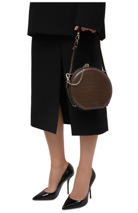 Женская сумка canteen из кожи аллигатора RALPH LAUREN коричневого цвета по цене 1315000 руб., арт. 435790384AMIS | Фото 2 Женская сумка canteen из кожи аллигатора RALPH LAUREN коричневого цвета, арт. 435790384AMIS | Фото 2