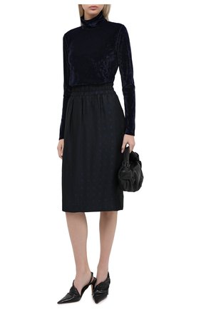 Женская юбка из вискозы и шелка DRIES VAN NOTEN темно-синего цвета по цене 49950 руб., арт. 202-10880-1331 | Фото 2 Женская юбка из вискозы и шелка DRIES VAN NOTEN темно-синего цвета, арт. 202-10880-1331 | Фото 2