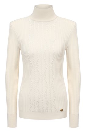 Женская водолазка BALMAIN кремвого цвета по цене 127000 руб., арт. UF03243/K190 | Фото 1 Женская водолазка BALMAIN кремвого цвета, арт. UF03243/K190 | Фото 1