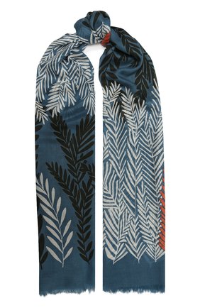 Женская шаль из кашемира и шелка LORO PIANA синего цвета по цене 99500 руб., арт. FAL4102 | Фото 1 Женская шаль из кашемира и шелка LORO PIANA синего цвета, арт. FAL4102 | Фото 1