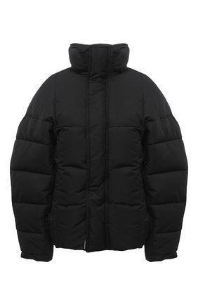 Женская утепленная куртка BALENCIAGA черного цвета, арт. 626542/TYD33 | Фото 1 (Рукава: Длинные; Материал подклада: Синтетический материал; Материал внешний: Синтетический материал; Длина (верхняя одежда): Короткие; Стили: Кэжуэл; Кросс-КТ: Пуховик, Утепленный, Куртка)