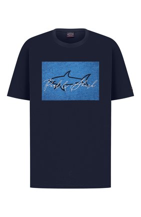 Мужская хлопковая футболка PAUL&SHARK темно-синего цвета по цене 17550 руб., арт. A20P1694/C00/3XL-6XL | Фото 1 Мужская хлопковая футболка PAUL&SHARK темно-синего цвета, арт. A20P1694/C00/3XL-6XL | Фото 1