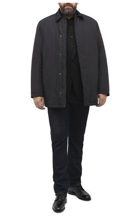 Мужская хлопковая рубашка VAN LAACK черного цвета, арт. M-PER-L/180031/3XL | Фото 2 (Длина (для топов): Стандартные; Материал внешний: Хлопок; Рукава: Длинные; Стили: Кэжуэл; Случай: Повседневный; Рубашки М: Regular Fit; Мужское Кросс-КТ: Рубашка-одежда; Манжеты: На пуговицах; Воротник: Акула; Принт: Однотонные)