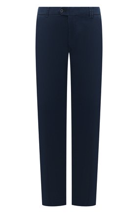 Мужские хлопковые брюки HILTL синего цвета, арт. 72514/60-70 | Фото 1 (Материал внешний: Хлопок; Длина (брюки, джинсы): Стандартные; Big sizes: Big Sizes; Случай: Повседневный; Стили: Кэжуэл)