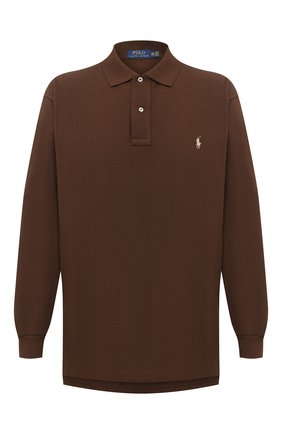 Мужское хлопковое поло POLO RALPH LAUREN коричневого цвета по цене 14150 руб., арт. 711680792/PRL BS | Фото 1 Мужское хлопковое поло POLO RALPH LAUREN коричневого цвета, арт. 711680792/PRL BS | Фото 1 (Рукава: Длинные; Материал внешний: Хлопок; Стили: Кэжуэл; Big sizes: Big Sizes; Застежка: Пуговицы; Длина (для топов): Удлиненные)