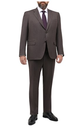 Мужской шерстяной костюм CANALI коричневого цвета по цене 148500 руб., арт. 11280/10/AA02161/60-64 | Фото 1 Мужской шерстяной костюм CANALI коричневого цвета, арт. 11280/10/AA02161/60-64 | Фото 1