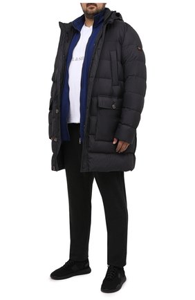 Мужской шерстяной кардиган PAUL&SHARK синего цвета по цене 63900 руб., арт. I20P1255/FLV/3XL-6XL | Фото 2 Мужской шерстяной кардиган PAUL&SHARK синего цвета, арт. I20P1255/FLV/3XL-6XL | Фото 2 (Рукава: Длинные; Материал внешний: Шерсть; Стили: Кэжуэл; Длина (для топов): Удлиненные; Мужское Кросс-КТ: Кардиган-одежда)