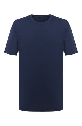 Мужская футболка из хлопка и кашемира KITON синего цвета по цене 75100 руб., арт. UMK0020/4XL-8XL | Фото 1 Мужская футболка из хлопка и кашемира KITON синего цвета, арт. UMK0020/4XL-8XL | Фото 1