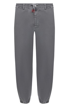 Мужские хлопковые джоггеры KITON серого цвета по цене 103500 руб., арт. UFPPZJ02T97/42-52 | Фото 1 Мужские хлопковые джоггеры KITON серого цвета, арт. UFPPZJ02T97/42-52 | Фото 1 (Материал внешний: Хлопок; Длина (брюки, джинсы): Укороченные; Big sizes: Big Sizes; Силуэт М (брюки): Джоггеры; Стили: Кэжуэл; Региональные ограничения белый список (Axapta Mercury): RU)