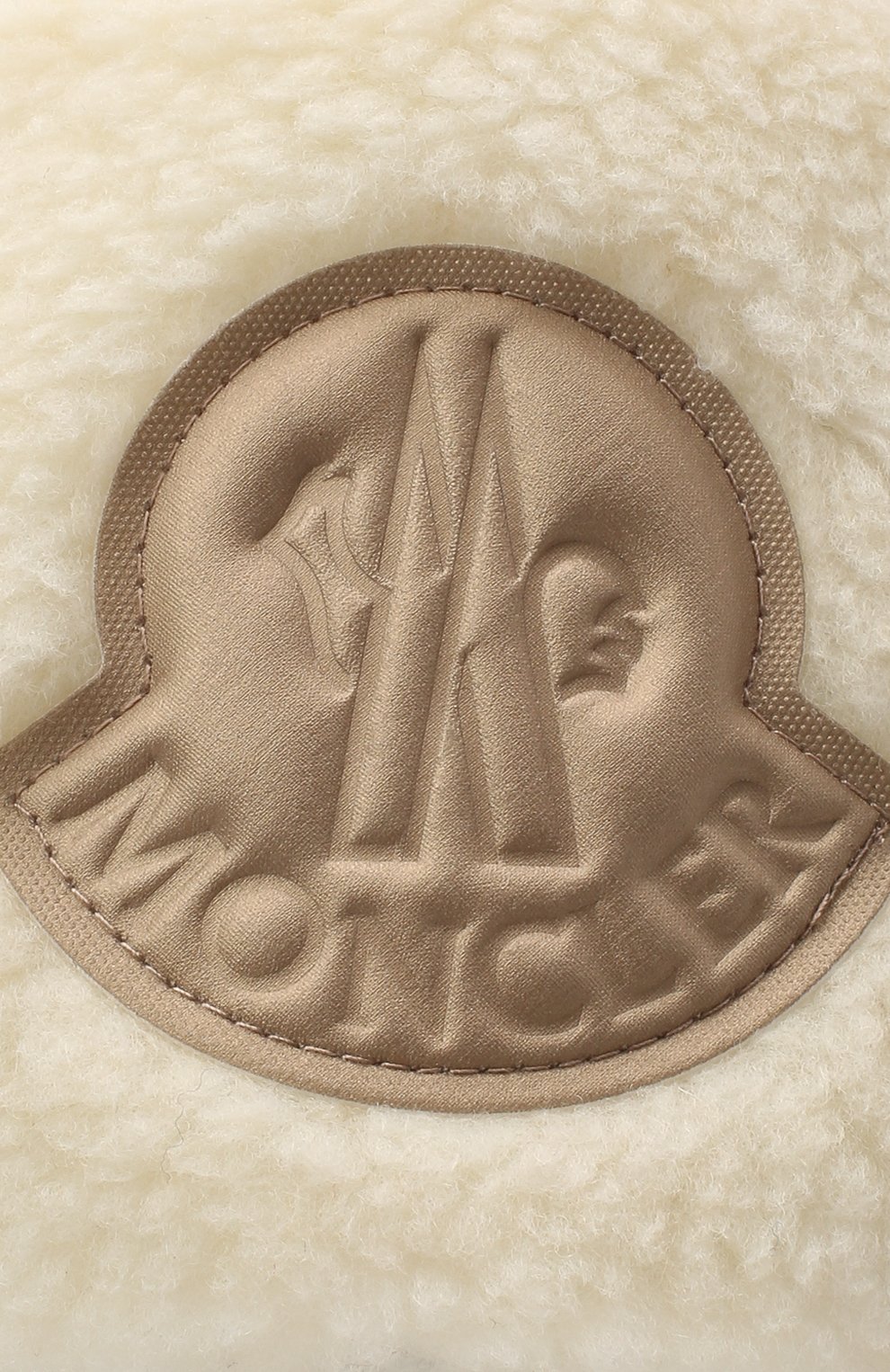 Детского шапка-ушанка MONCLER бежевого цвета по цене 14900 руб., арт. F2-954-3F600-10-54AJK | Фото 3 Детского шапка-ушанка MONCLER бежевого цвета, арт. F2-954-3F600-10-54AJK | Фото 3 (Материал: Текстиль, Хлопок)