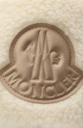 Детского шапка-ушанка MONCLER бежевого цвета по цене 14900 руб., арт. F2-954-3F600-10-54AJK | Фото 3 Детского шапка-ушанка MONCLER бежевого цвета, арт. F2-954-3F600-10-54AJK | Фото 3 (Материал: Текстиль, Хлопок)