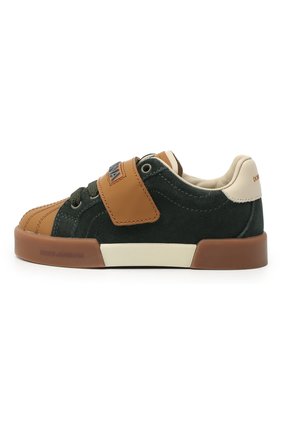 Детские кожаные кеды DOLCE & GABBANA зеленого цвета по цене 22900 руб., арт. DA0936/AW540/24-28 | Фото 2 Детские кожаные кеды DOLCE & GABBANA зеленого цвета, арт. DA0936/AW540/24-28 | Фото 2