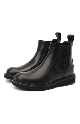 Детские кожаные челси FENDI черного цвета по цене 38050 руб., арт. JMR342/AC7J/27-31 | Фото 1 Детские кожаные челси FENDI черного цвета, арт. JMR342/AC7J/27-31 | Фото 1