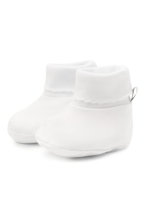 Детские хлопковые пинетки KISSY KISSY белого цвета по цене 1080 руб., арт. 34615 | Фото 1 Детские хлопковые пинетки KISSY KISSY белого цвета, арт. 34615 | Фото 1