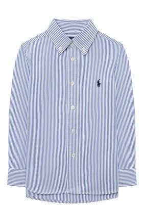 Детская хлопковая рубашка RALPH LAUREN голубого цвета по цене 6465 руб., арт. 322819240 | Фото 1 Детская хлопковая рубашка RALPH LAUREN голубого цвета, арт. 322819240 | Фото 1