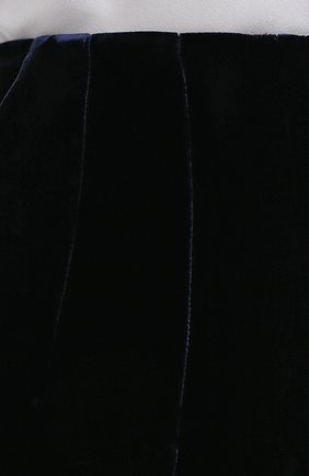 Женские брюки из вискозы и шелка GIORGIO ARMANI синего цвета, арт. 0WHPP0DG/T01FD | Фото 5 (Длина (брюки, джинсы): Стандартные; Женское Кросс-КТ: Брюки-одежда; Силуэт Ж (брюки и джинсы): Прямые; Материал внешний: Вискоза)