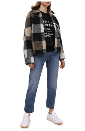 Женская хлопковый свитшот STELLA MCCARTNEY черного цвета по цене 42250 руб., арт. 601847/SMP83 | Фото 2 Женская хлопковый свитшот STELLA MCCARTNEY черного цвета, арт. 601847/SMP83 | Фото 2