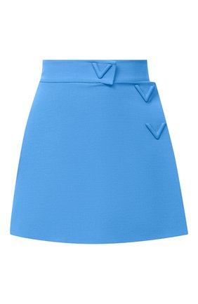 Женская юбка-шорты VALENTINO голубого цвета по цене 99800 руб., арт. UB3RA6N01CF | Фото 1 Женская юбка-шорты VALENTINO голубого цвета, арт. UB3RA6N01CF | Фото 1