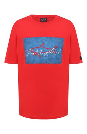 Мужская хлопковая футболка PAUL&SHARK красного цвета по цене 16850 руб., арт. A20P1694/C00/3XL-6XL | Фото 1 Мужская хлопковая футболка PAUL&SHARK красного цвета, арт. A20P1694/C00/3XL-6XL | Фото 1