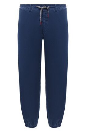 Мужской хлопковые джоггеры KITON синего цвета по цене 92200 руб., арт. UFPPZJ02T97/42-52 | Фото 1 Мужской хлопковые джоггеры KITON синего цвета, арт. UFPPZJ02T97/42-52 | Фото 1