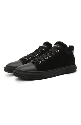 Мужские замшевые кеды GIUSEPPE ZANOTTI DESIGN черного цвета по цене 52400 руб., арт. RU00069/003 | Фото 1 Мужские замшевые кеды GIUSEPPE ZANOTTI DESIGN черного цвета, арт. RU00069/003 | Фото 1