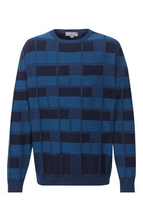 Мужской шерстяной джемпер CANALI синего цвета по цене 49950 руб., арт. C0012B/MK00986 | Фото 1 Мужской шерстяной джемпер CANALI синего цвета, арт. C0012B/MK00986 | Фото 1