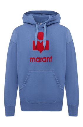 Мужской хлопковое худи ISABEL MARANT синего цвета по цене 25350 руб., арт. SW0055-20A033H/MILEY | Фото 1 Мужской хлопковое худи ISABEL MARANT синего цвета, арт. SW0055-20A033H/MILEY | Фото 1