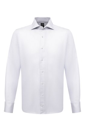 Мужская хлопковая сорочка VAN LAACK серого цвета, арт. MIVARA-SF/156222 | Фото 1 (Материал внешний: Хлопок; Длина (для топов): Стандартные; Рукава: Длинные; Случай: Формальный; Стили: Классический; Рубашки М: Slim Fit; Мужское Кросс-КТ: Сорочка-одежда; Воротник: Акула; Манжеты: На пуговицах; Принт: Однотонные)