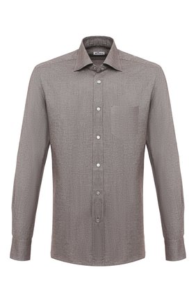 Мужская хлопковая рубашка KITON коричневого цвета по цене 77150 руб., арт. UMCNERCH0749108 | Фото 1 Мужская хлопковая рубашка KITON коричневого цвета, арт. UMCNERCH0749108 | Фото 1