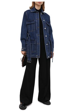 Женская джинсовая куртка MSGM синего цвета по цене 46150 руб., арт. 2941MDH49L 207729 | Фото 2 Женская джинсовая куртка MSGM синего цвета, арт. 2941MDH49L 207729 | Фото 2