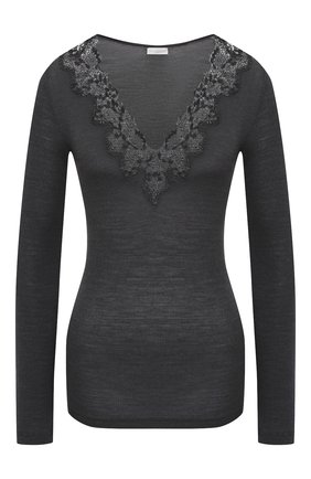 Женская лонгслив из шерсти и шелка ZIMMERLI темно-серого цвета по цене 19200 руб., арт. 370-3070 | Фото 1 Женская лонгслив из шерсти и шелка ZIMMERLI темно-серого цвета, арт. 370-3070 | Фото 1