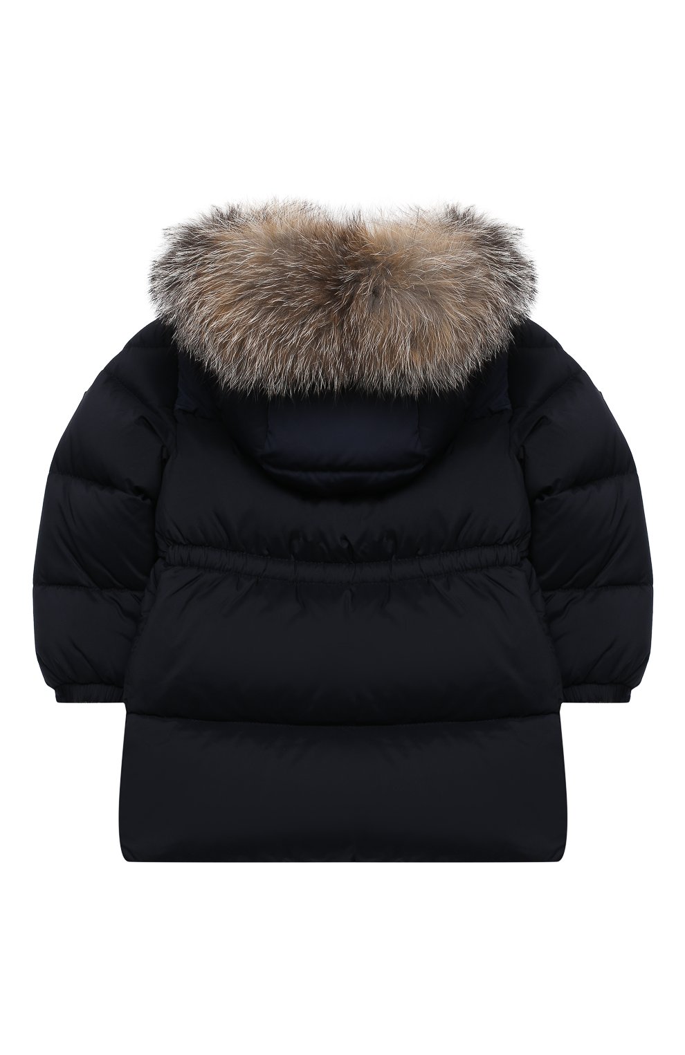 Детского пуховая куртка MONCLER темно-синего цвета по цене 49700 руб., арт. F2-951-1C504-22-53333 | Фото 2 Детского пуховая куртка MONCLER темно-синего цвета, арт. F2-951-1C504-22-53333 | Фото 2