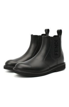 Детские кожаные челси FENDI черного цвета по цене 42300 руб., арт. JMR342/AC7J/32-39 | Фото 1 Детские кожаные челси FENDI черного цвета, арт. JMR342/AC7J/32-39 | Фото 1