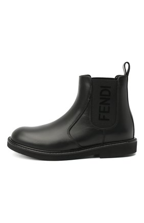 Детские кожаные челси FENDI черного цвета по цене 42300 руб., арт. JMR342/AC7J/32-39 | Фото 2 Детские кожаные челси FENDI черного цвета, арт. JMR342/AC7J/32-39 | Фото 2