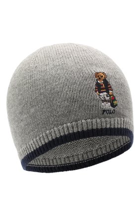 Детского шапка из шерсти и хлопка RALPH LAUREN серого цвета по цене 5860 руб., арт. 322800028 | Фото 1 Детского шапка из шерсти и хлопка RALPH LAUREN серого цвета, арт. 322800028 | Фото 1