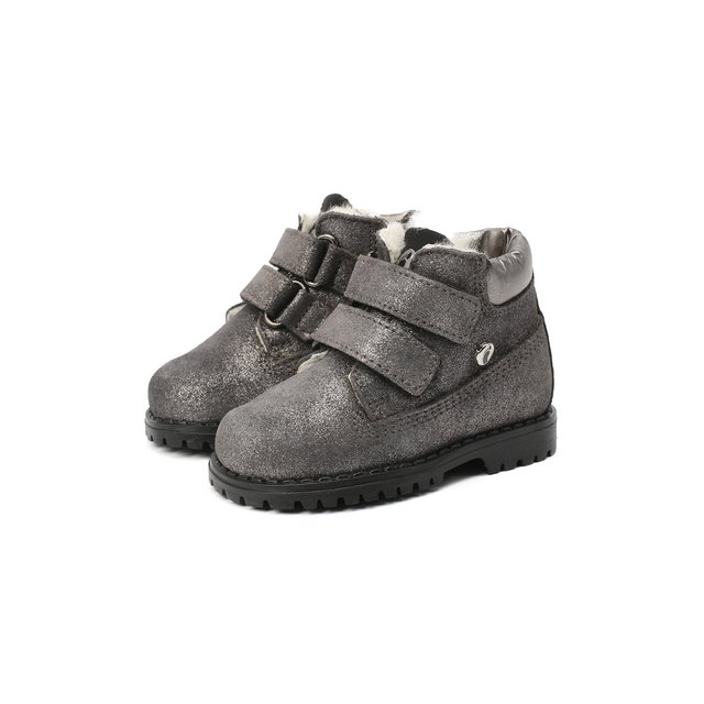Кожаные ботинки с меховой отделкой Walkey Y1A4-40144-0416/19-24